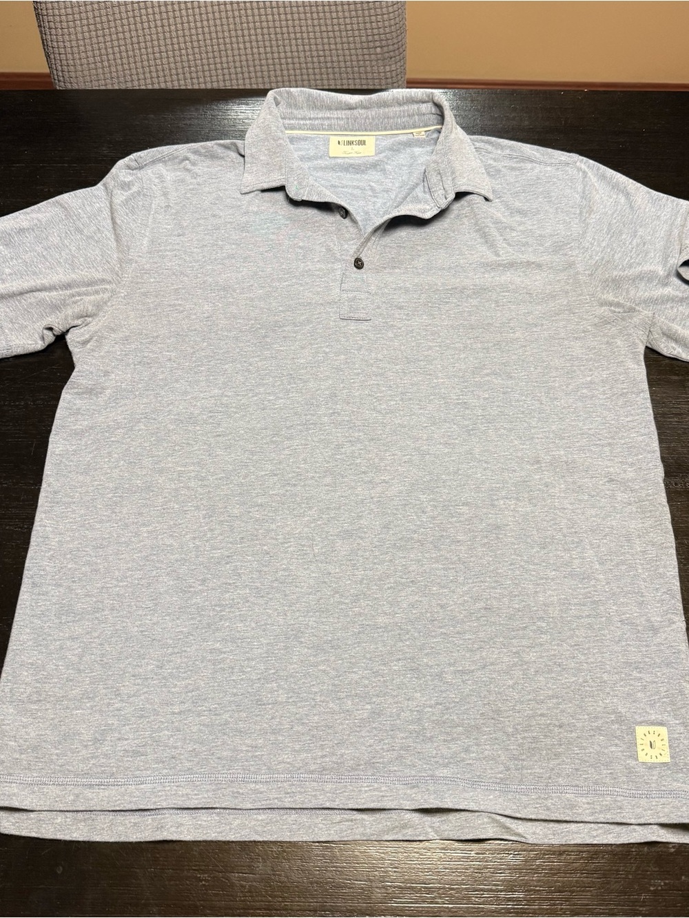 Linksoul Heather Blue Gray Polo Shirt